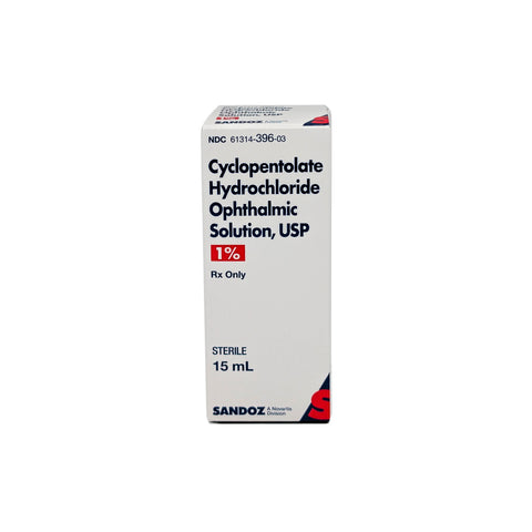 Cyclopentolate Hydrochloride Ophthalmic Solution, USP 1% , 15mL - Sandoz