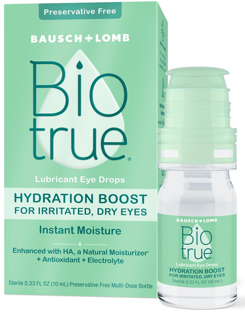 Biotrue Hydration Boost Eye Drops, Preservative Free, Soft Contact Lens Friendly (10 mL)