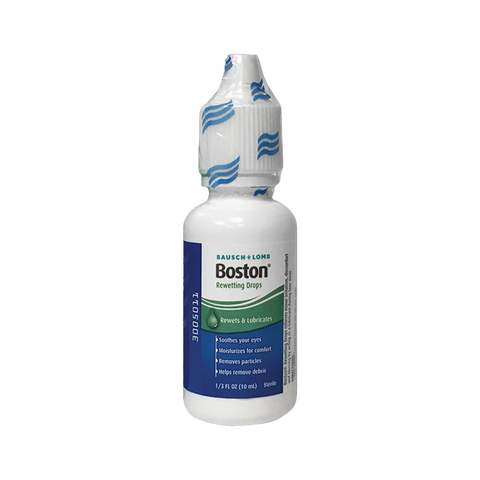 Boston Rewetting Eye Drops for Gas Permeable Contact Lenses, 0.33 Fl Oz