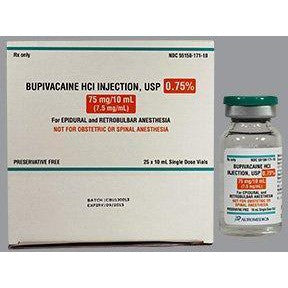 Bupivacaine HCl, Preservative Free 0.5%, 5 mg / mL Injection 50 mL - Meitheal