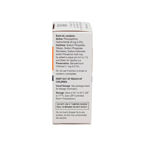 Phenylephrine Hydrochloride Ophthalmic Solution 2.5%, 15mL Bottle