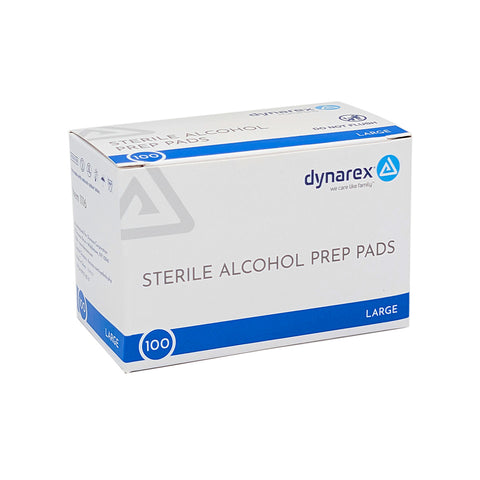 Alcohol Prep Pads, Large, 100/Box