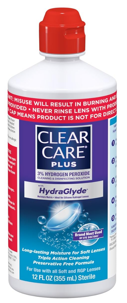 Clear Care Plus Cleaning Solution with Lens Case, 12 Oz Bottle