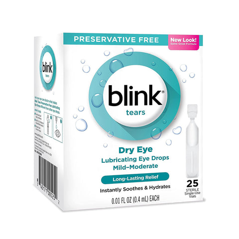 Blink Tears Preservative Free Lubricating Eye Drops Vials (25 Count)