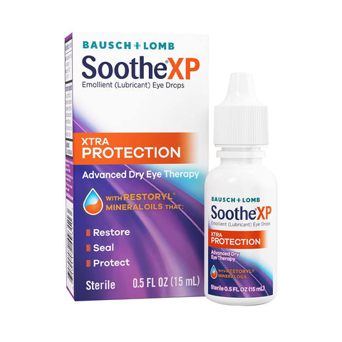 Bausch & Lomb Soothe XP Lubricant Eye Drops, Xtra Protection Formula, (15 ml Bottle)