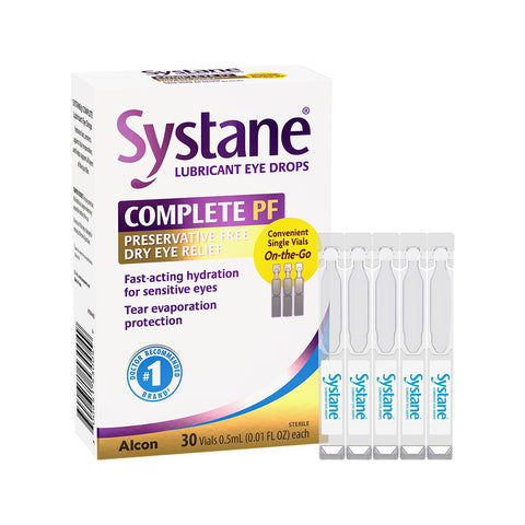 Systane Complete Preservative-Free Lubricant Eye Drops 30ct Vials