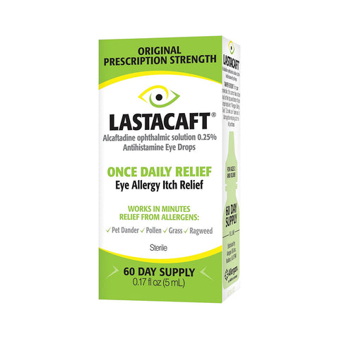 Lastacaft Once Daily Eye Allergy Itch Relief Drops (5mL 60 Day Bottle)