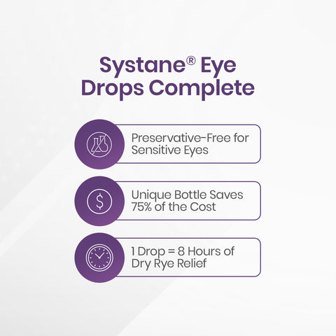 Systane COMPLETE Preservative-Free Eye Drops Multi-Dose Bottle (2 Sizes)