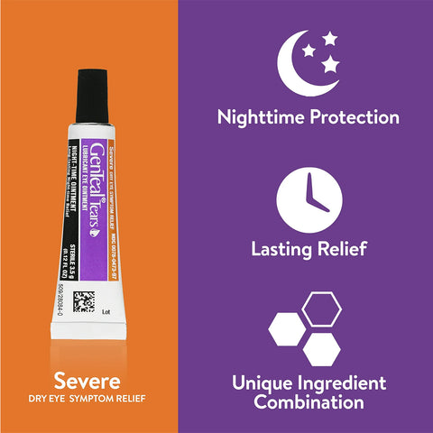 GenTeal Tears Night-Time Ointment Severe Dry Eye Symptom Relief (3.5g tube)