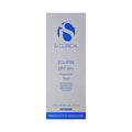 A tall rectangular box with a light gray background features the iS Clinical logo and blue text: iS Clinical Eclipse SPF 50+ Perfect Tint Beige. It offers broad-spectrum UVA/UVB protection, sun care details, and water resistance info. INNOVATIVE SKINCARE is at the bottom.