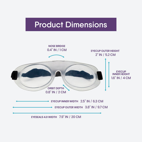 EyeEco Eyeseals 4.0 Hydrating Sleep Mask for Nighttime Relief or Rest - Great for CPAP Users – Hypoallergenic, Latex-Free