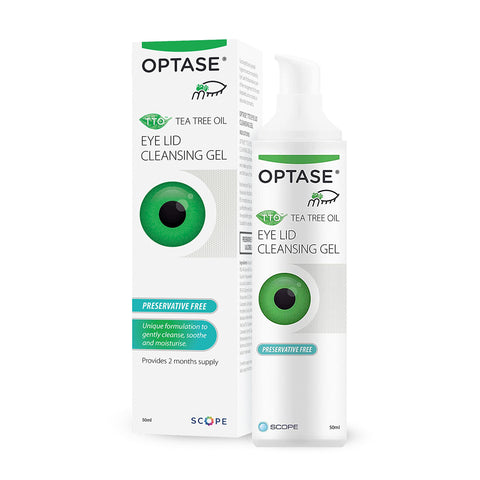 Optase Tea Tree Oil Eye Lid Cleansing Gel (50mL)