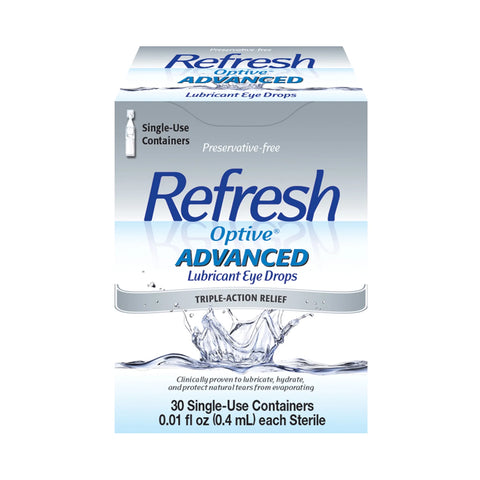 Refresh Optive Advanced Lubricant Eye Drops (30 Vials)