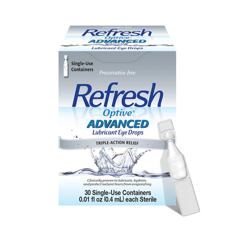 Refresh Optive Advanced Lubricant Eye Drops (30 Vials)