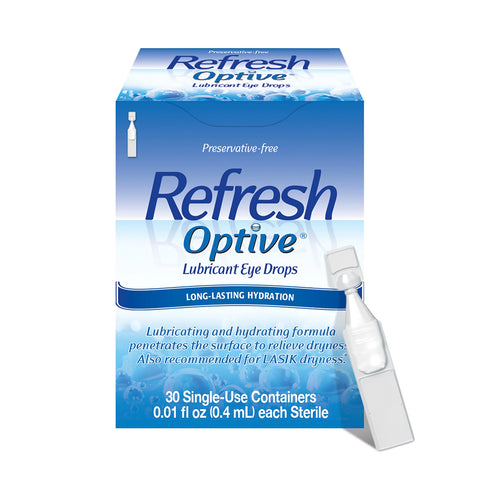 Refresh Optive Lubricant Preservative Free Eye Drops (30 vials)