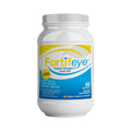 The Fortifeye Super Omega-3 Fish Oil bottle, featuring a blue logo and yellow-green accents, is designed to promote heart health with its 60 high-potency pharmaceutical-grade softgels. It offers a natural triglyceride form and refreshing lemon flavor.