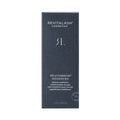 A blue rectangular box with RevitaLash and RevitaBrow Advanced Eyebrow Conditioner in white text features the nourishing BioPeptin Complex®. The centered RL logo is present, with the size noted as 1.5 mL / 0.050 fl oz at the bottom.