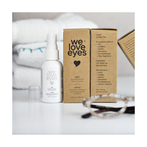 We Love Eyes Calm Eyelid & Eyelash Cleansing Spray with HypoChlorous  (50mL Bottle)