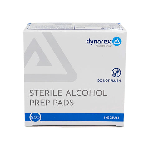 Alcohol Prep Pads, Medium 200/Box - Dynarex