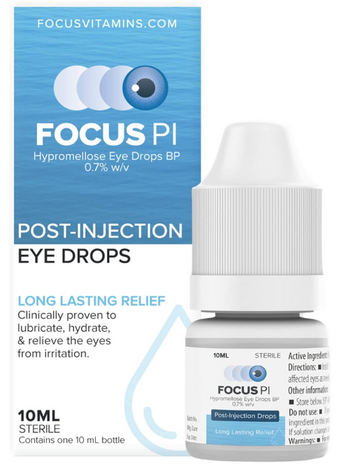 Focus PI Eye Drops (10ml Bottle) – Lubricating Eye Drops, Long Lasting Hydration