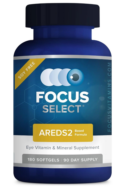 Focus Select Soy Free Supplement - AREDS2 formula for Macular Degeneration (180ct. 90 Day Supply)