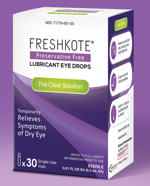 Freshkote (PF) Preservative Free Eye Drops for Dryness of the Eyes (30 Vials)