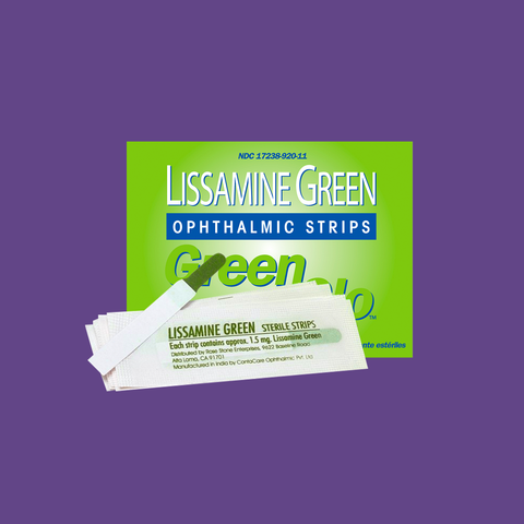 Green Glo Lissamine Green Ophthalmic Strips