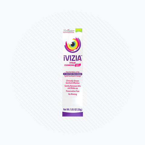 iVIZIA Eyelid Cleansing Gel, Preservative-Free, No Rinse, Gentle Makeup Remover Gel, 1.05 oz Tube