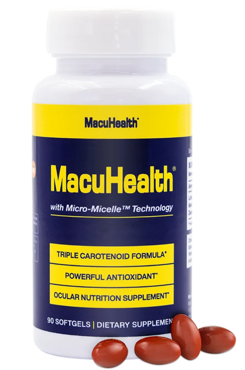 MacuHealth Triple Carotenoid Formula for Adults - Eye Vitamins (90 Softgels, 3 Month Supply)