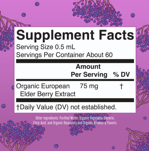 Mary Ruth's Organic Elderberry Liquid Drops Oral (1 oz) 30 Servings
