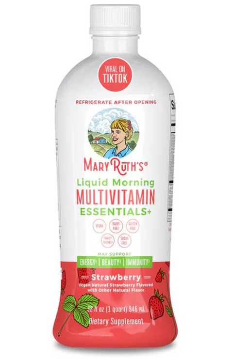 Mary Ruth's Liquid Morning Multivitamin Essentials+ - Strawberry (32 oz)