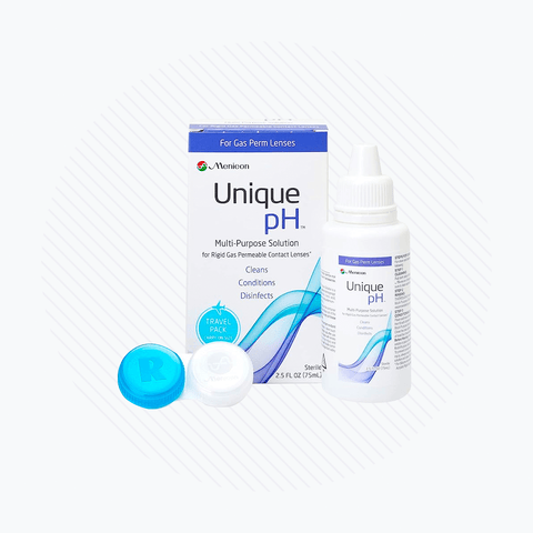 Menicon Unique pH Travel Kit- Multipurpose Solution for Gas Permeable Contact Lenses 2.5 oz + Case