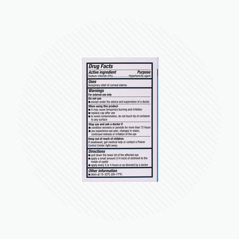 Muro 128 Sodium Chloride Ointment Twin Pack, Temporary Relief for Corneal Edema, 5% Ointment, 1/8 Fl Oz (3.5 g) Twin Pack