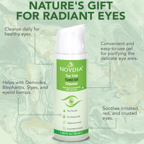 Noveha Tea Tree Eyelid Gel Cleanser (50mL)