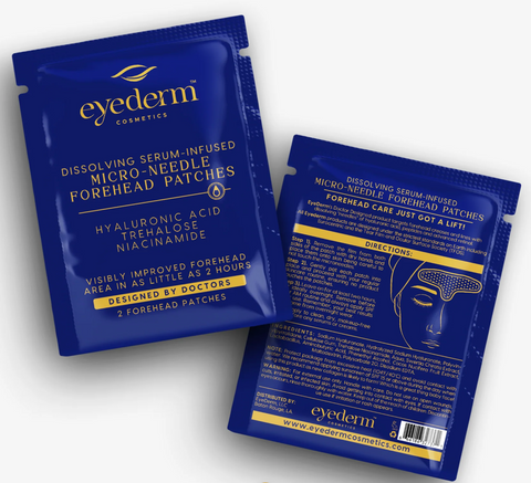 EyeDerm Micro-needle Forehead Patches to target fine lines, wrinkles, and skin texture (1ct) Single Use