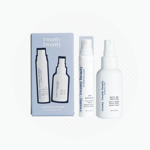 Twenty Twenty Soothing Eye Duo, Get Growing Lash Serum & Easy on the Eyes Facial Cleanser (Combo)